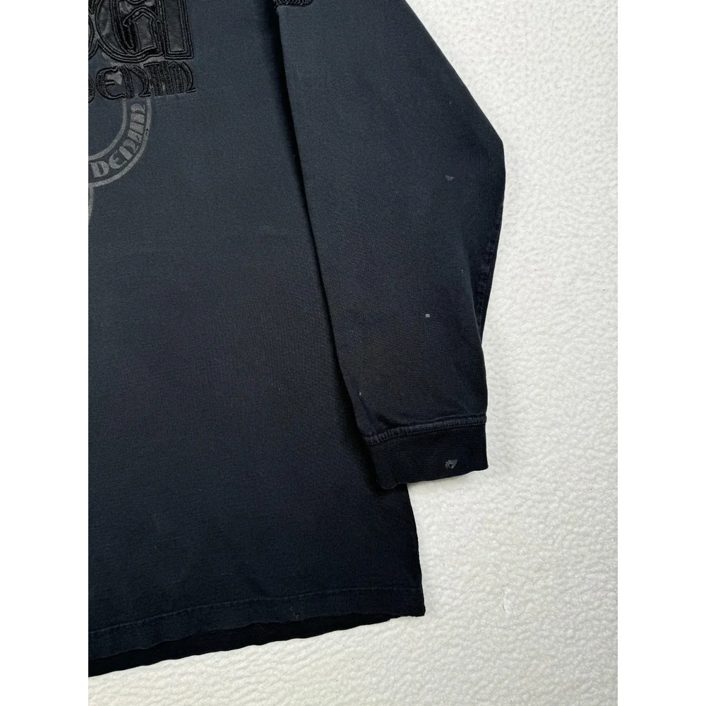 + Vintage Y2K COOGI 69 Shirt Mens XL Black Spellout Logo Long Sleeve -Distressed